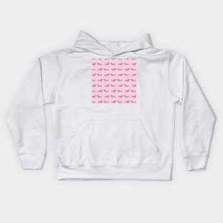 Cute dog lovers with dots in pink background Kids Hoodie